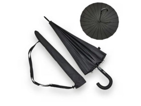 Парасолька тростина механіка 611 чорна 24спиці діаметр 100см "Toprain"
