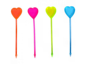 Шпажки для бутербродів С10-59 "Серце", пластик, 30 шт. (12 уп.)