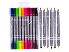 Фломастери 108/550 двосторонні 10кол.(12/240)