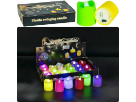 Свічка LED з полум\'ям 12-67 C (Колір світіння - мерехтливий кольоровий) (24шт)