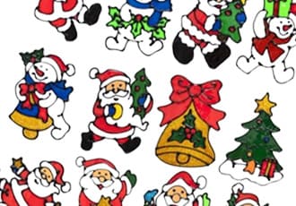 Новорічні наліпки на вікна